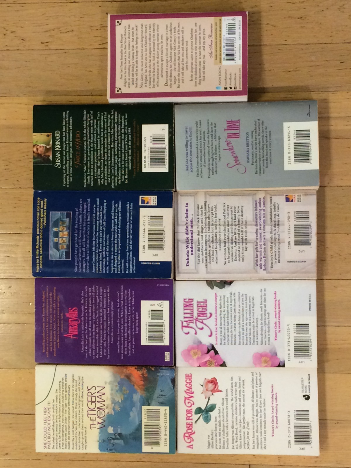 Qty 9 – Random Romantic Novels – Misc Authors – Paperback lot 4