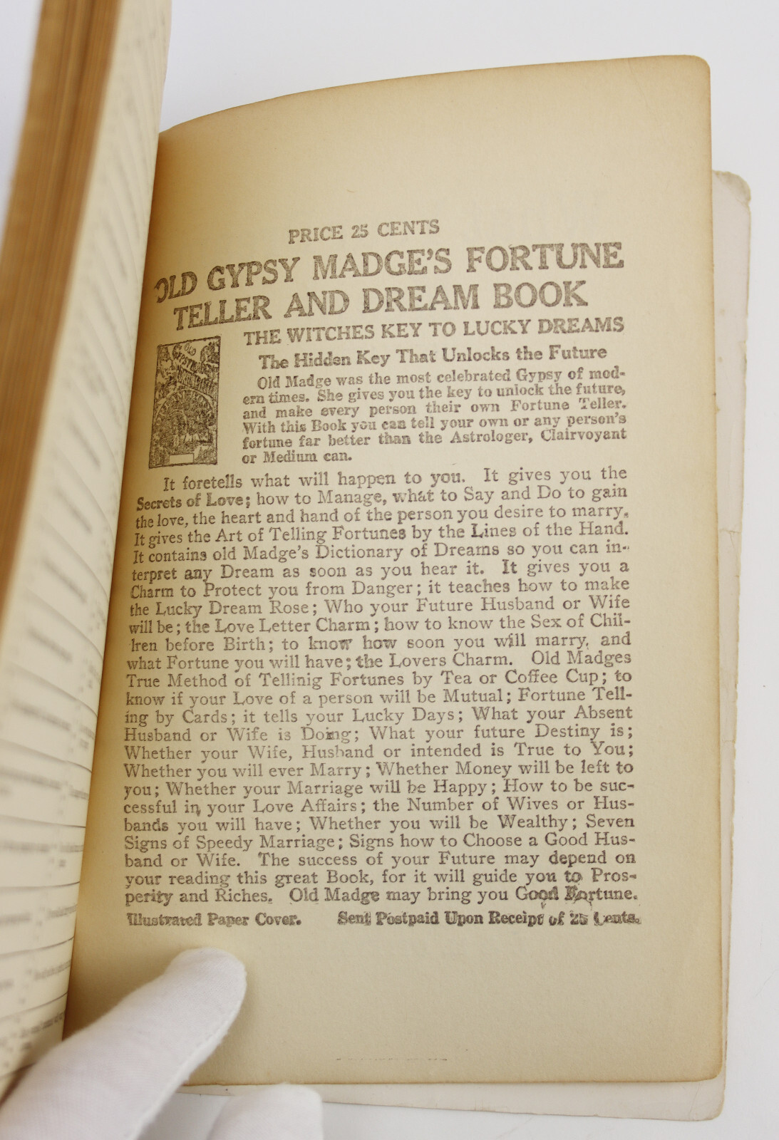 Original 1887 Gypsy Queen Fortune Teller Dream Book by Madame Juno Antique