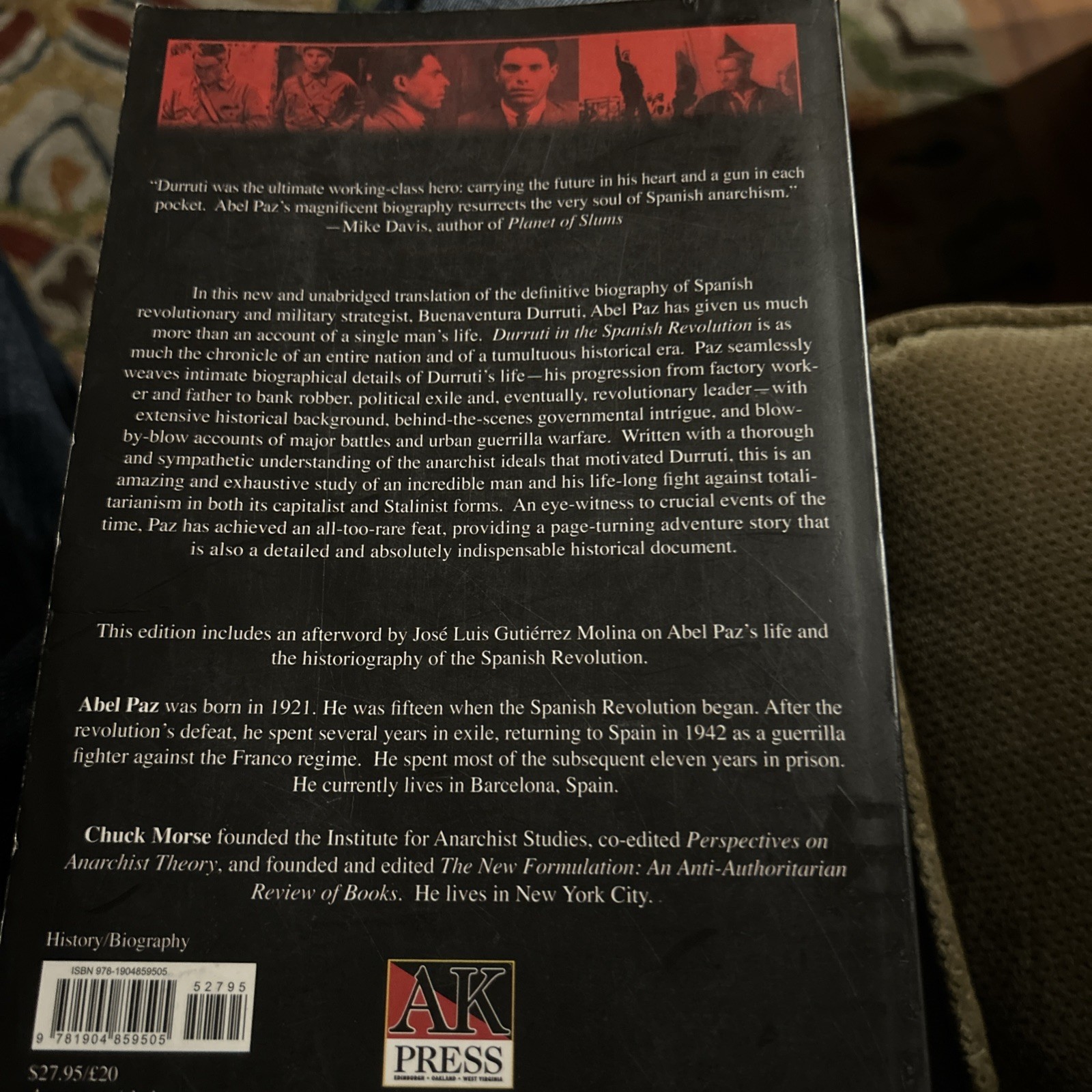 DURRUTI IN THE SPANISH REVOLUTION by Morse, Chuck & Abel Paz