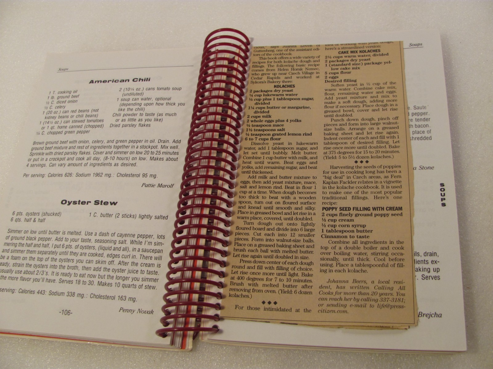 Czech Slovak Museum Cook Book Cedar Rapids Iowa Kucharka Traditional Recipes 250