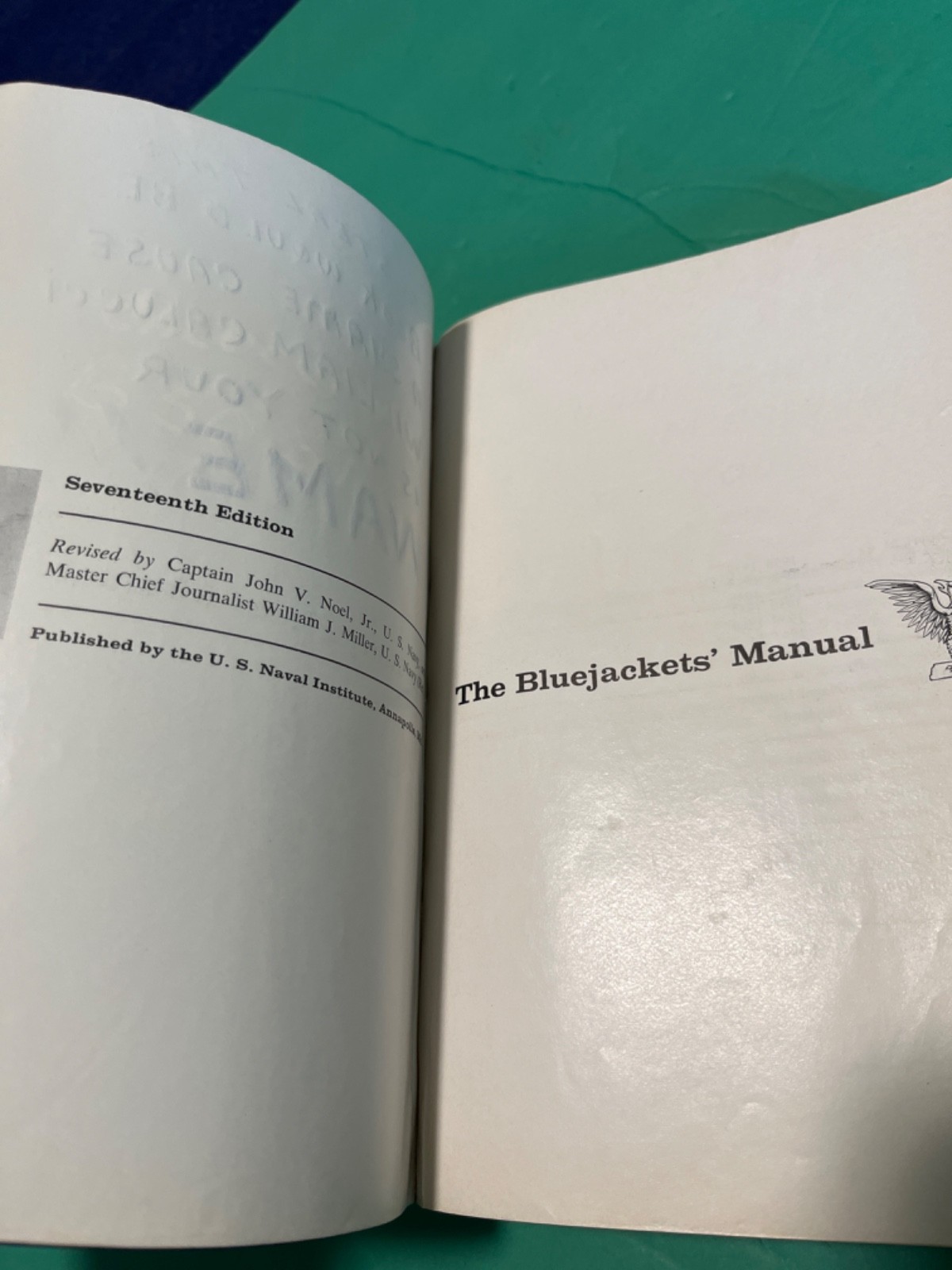 THE BLUEJACKETS’ MANUAL 17th EDITION By Naval Institute Press 1965 Navy