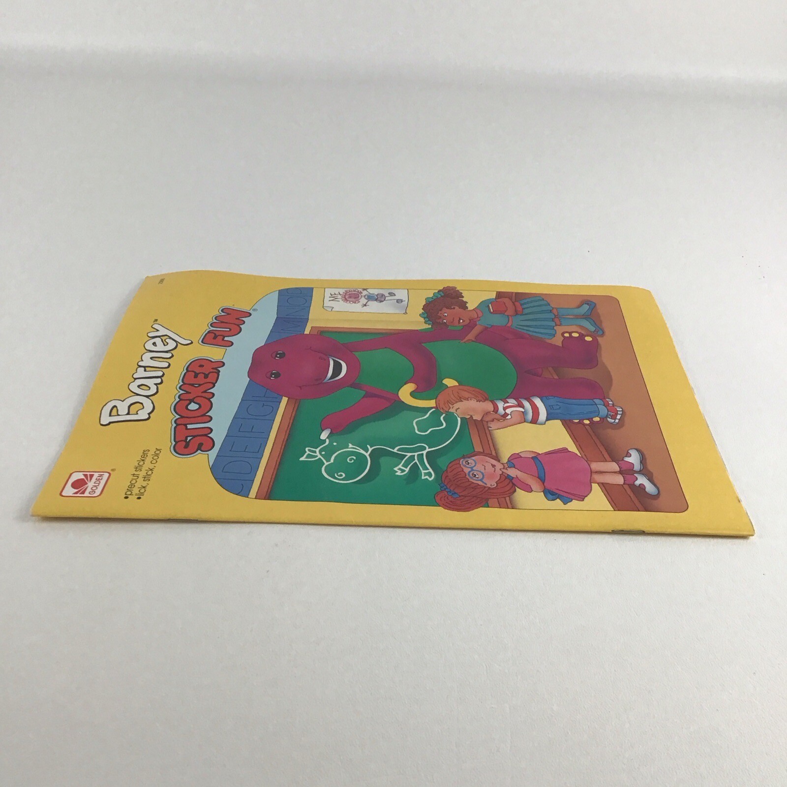 Barney & Friends Sticker Fun Book Lick Stick Coloring Vintage 1993 Lyons NEW