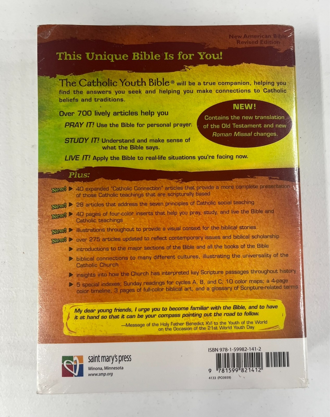The Catholic Youth Bible – New American Bible Revised Edition | Saint Mary’s NEW
