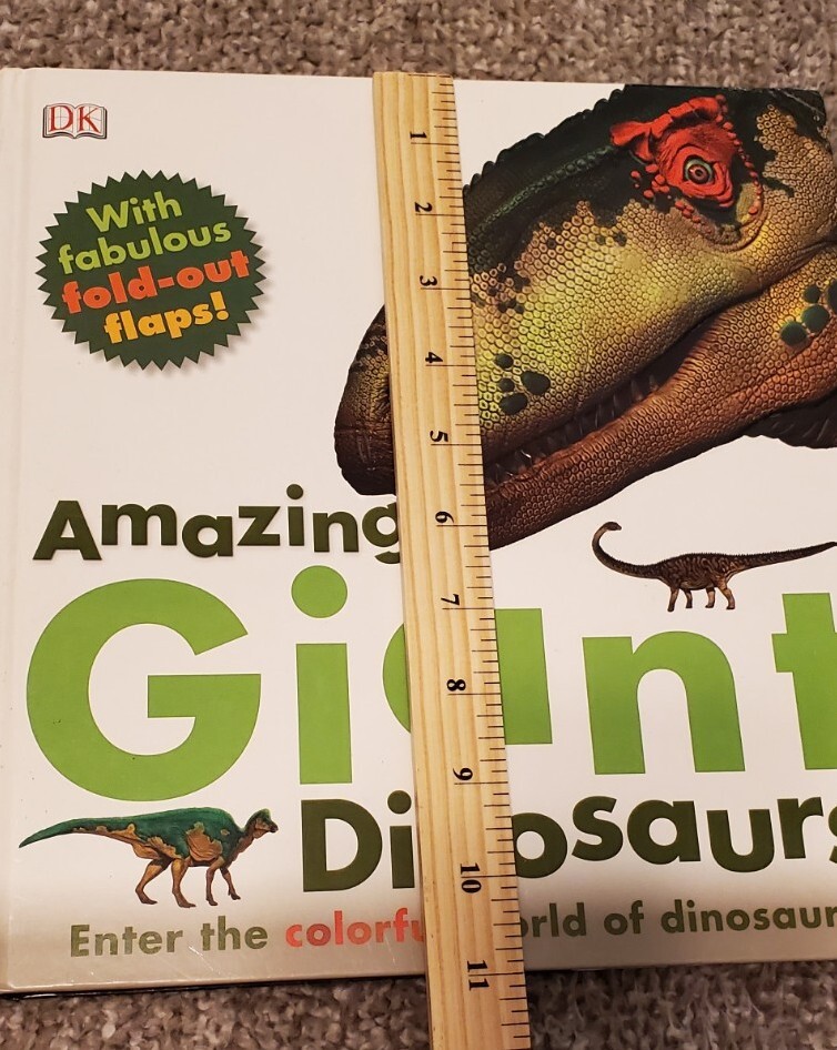 Lot Of 4 Children’s Dinosaur Picture Books Educational Fold Out Flaps 1 Vintage