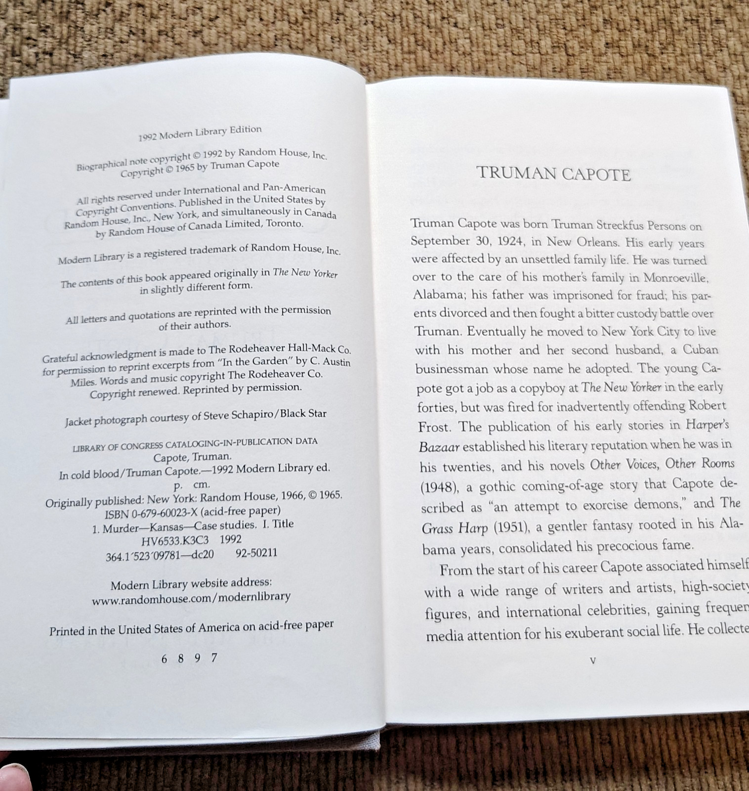Truman Capote Book Lot In Cold Blood Breakfast At Tiffany’s Unanswered Prayers