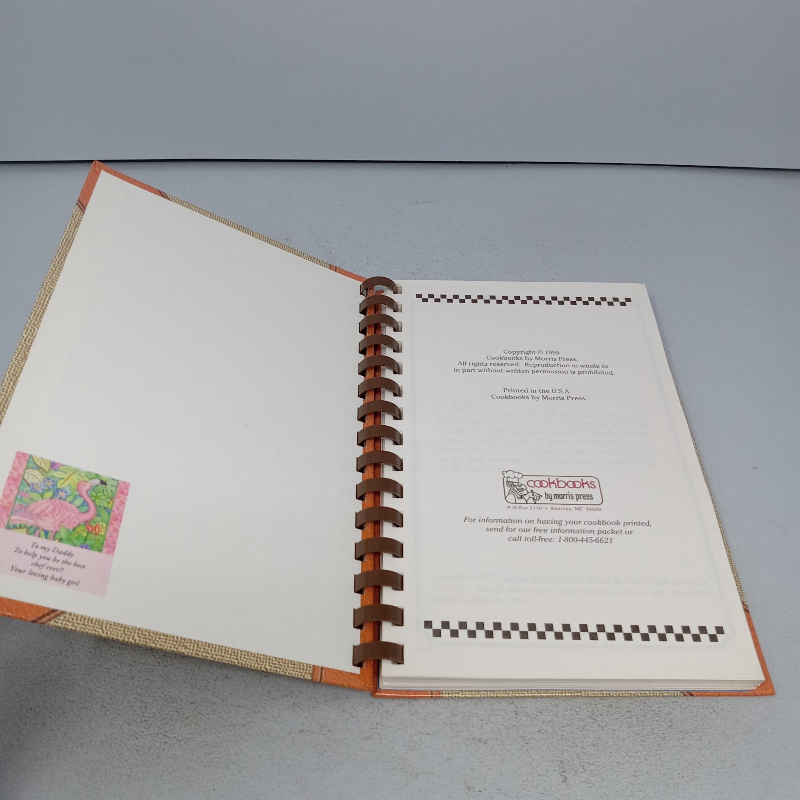 A Cookbook: 1995 Cookbooks by Morris Press Hardcover by D. R. Stauffer