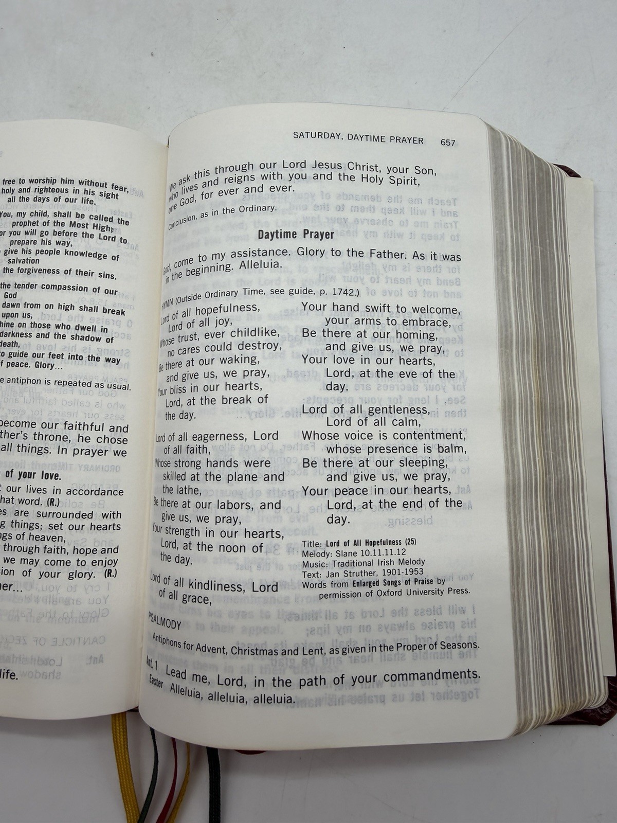 Christian Prayer: Liturgy of the Hours Leathercover 1976 St. Paul Revised