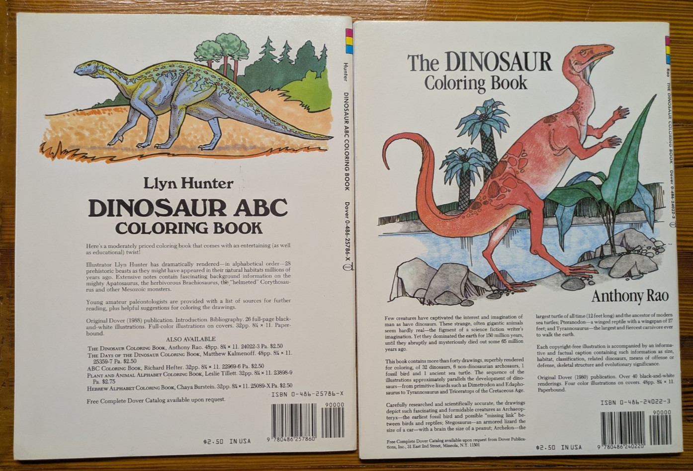 Dinosaur & Dinosaur ABC Coloring Book Dover Coloring Books Lot Nice