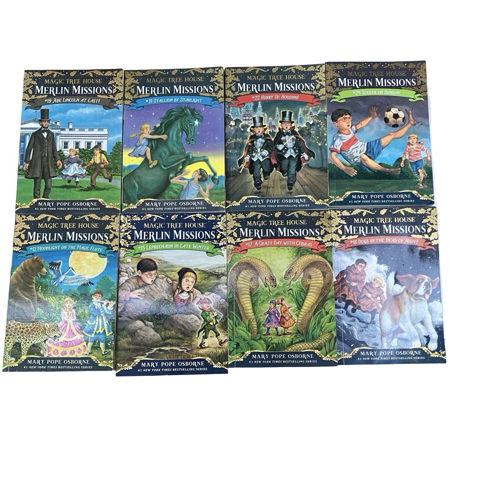 Magic Tree House Merlin Missions Books #3, 5-13, 15, 17-19, 21-22, 24 Lot Of 16