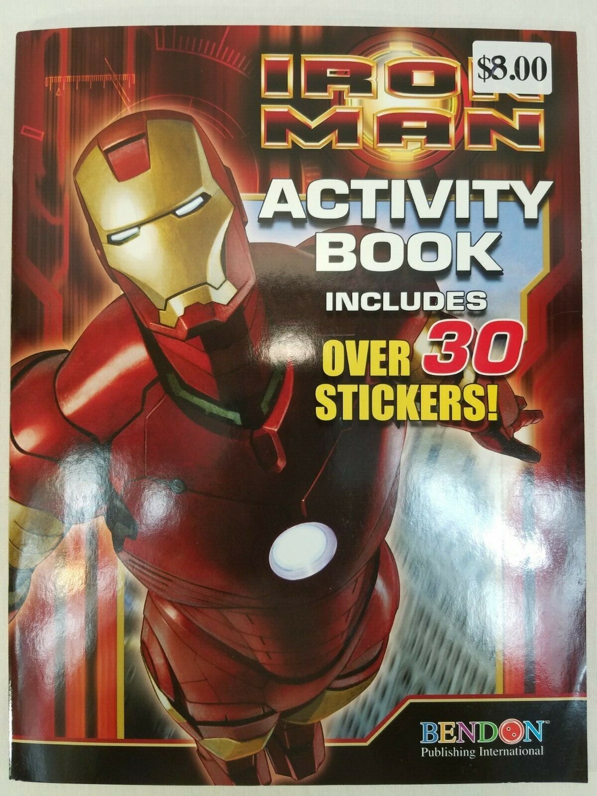Marvel Iron Man Activity Book Includes 30 Stickers 2008 Bendon Publishing