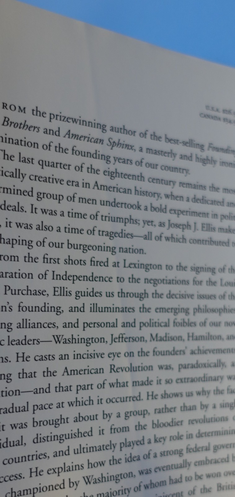 AMERICAN CREATION BY JOSEPH J. ELLIS, SIGNED