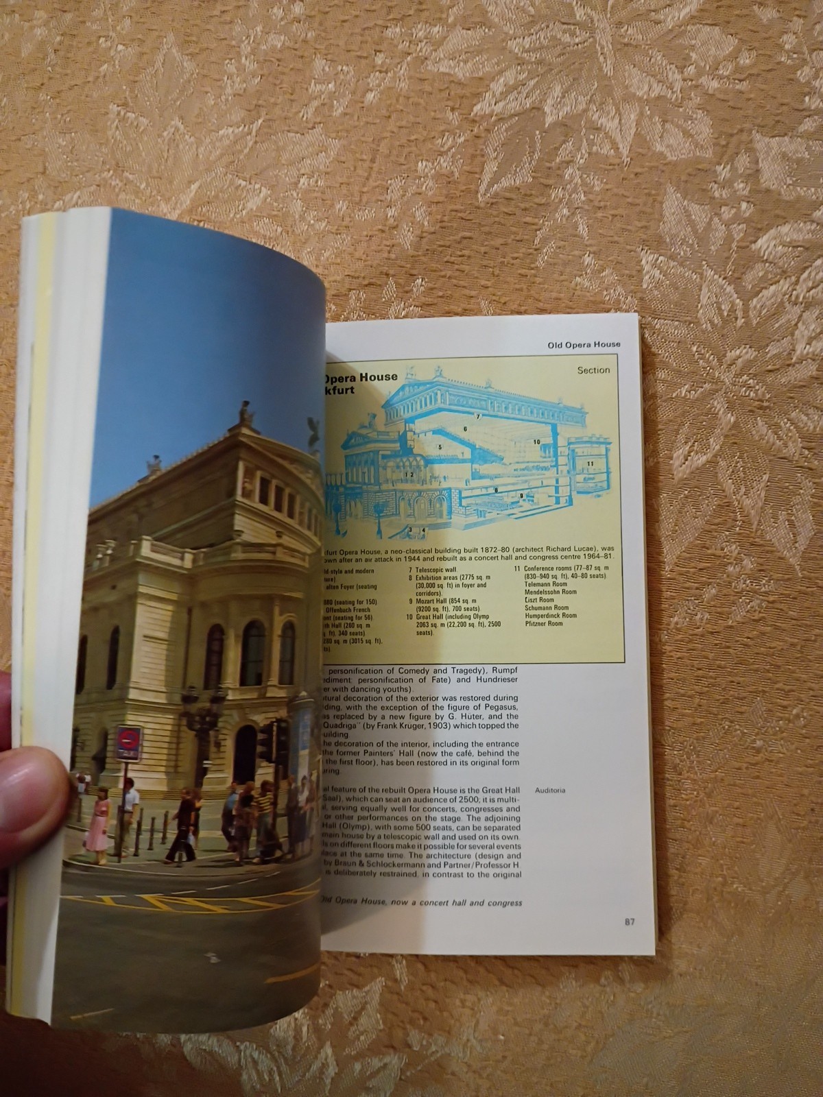 Baedeker’s Frankfurt 1987 Revised Illustrated City Travel Guide Paperback Book