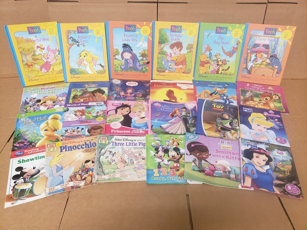 Lot of 10 Walt Disney Popular Cartoon Children Kids Books-MIX *RANDOM* UNSORTED