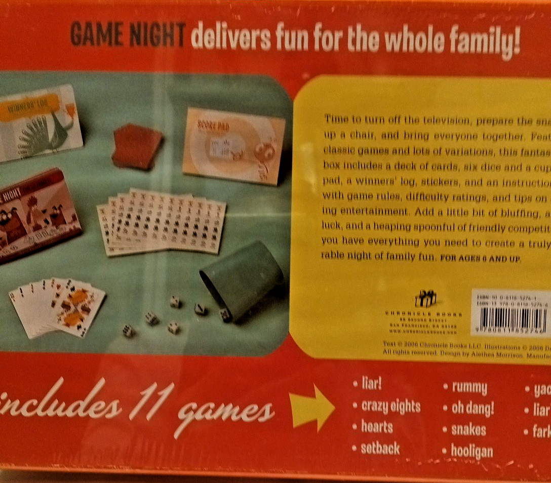 “Game Night” Games for The Entire Family Illustrated Instructions 11 Games NEW