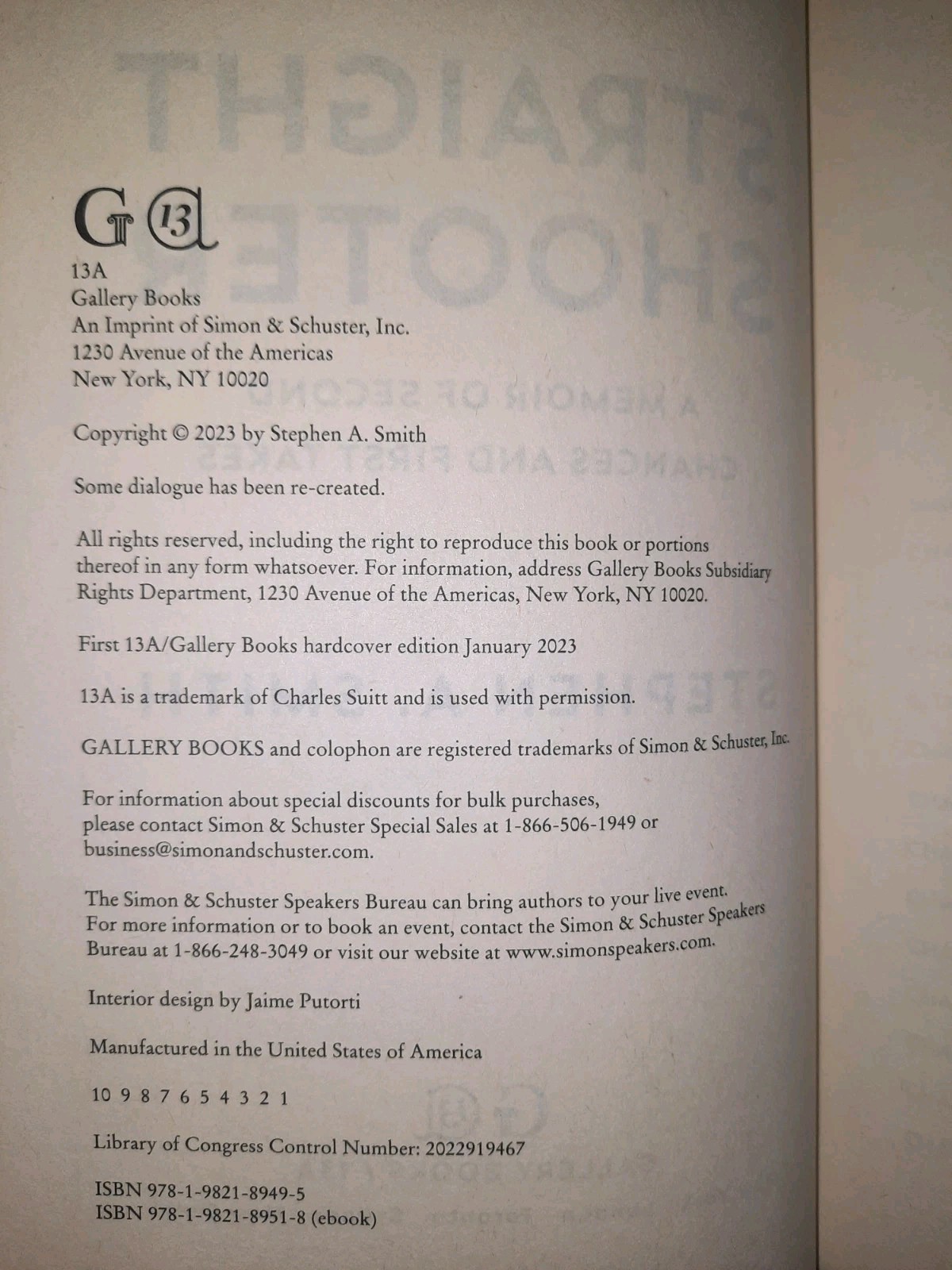 Stephen A. Smith Straight Shooter Signed First Edition Book