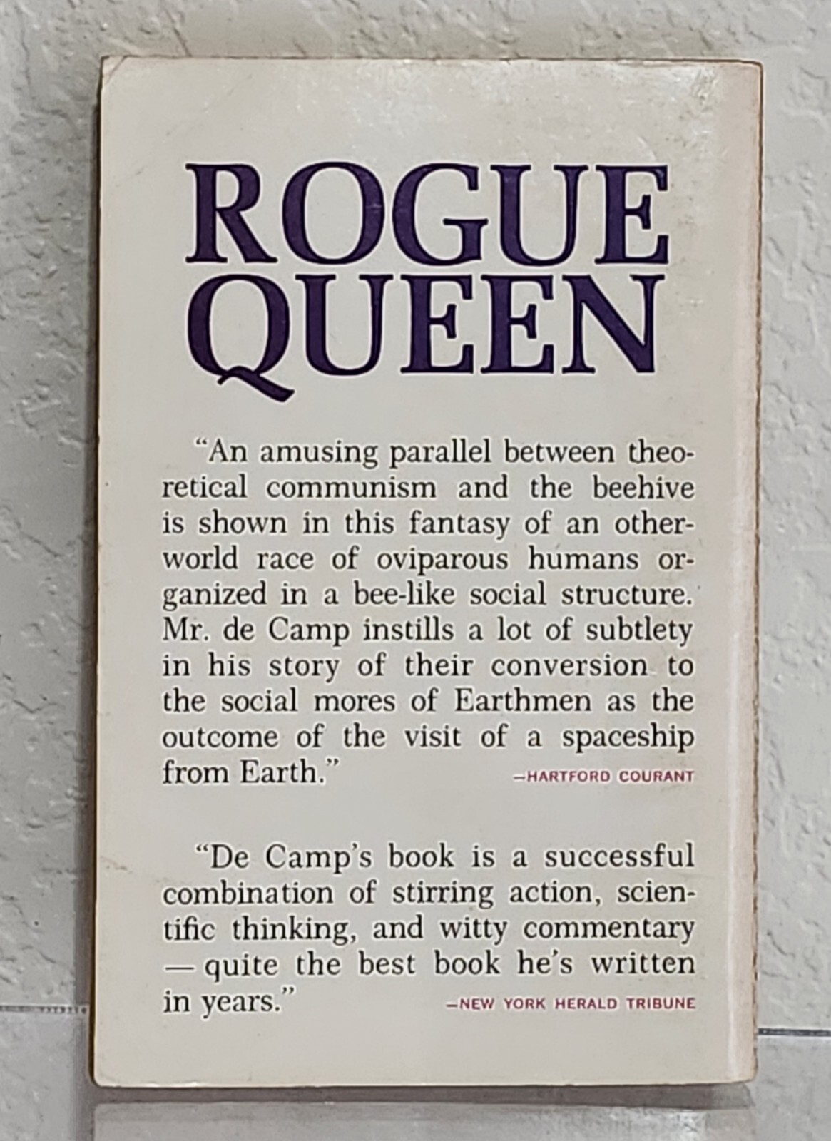 1951 ACE Paperback ROGUE QUEEN by L. Sprague de Camp Vintage Space Sci Fi Book