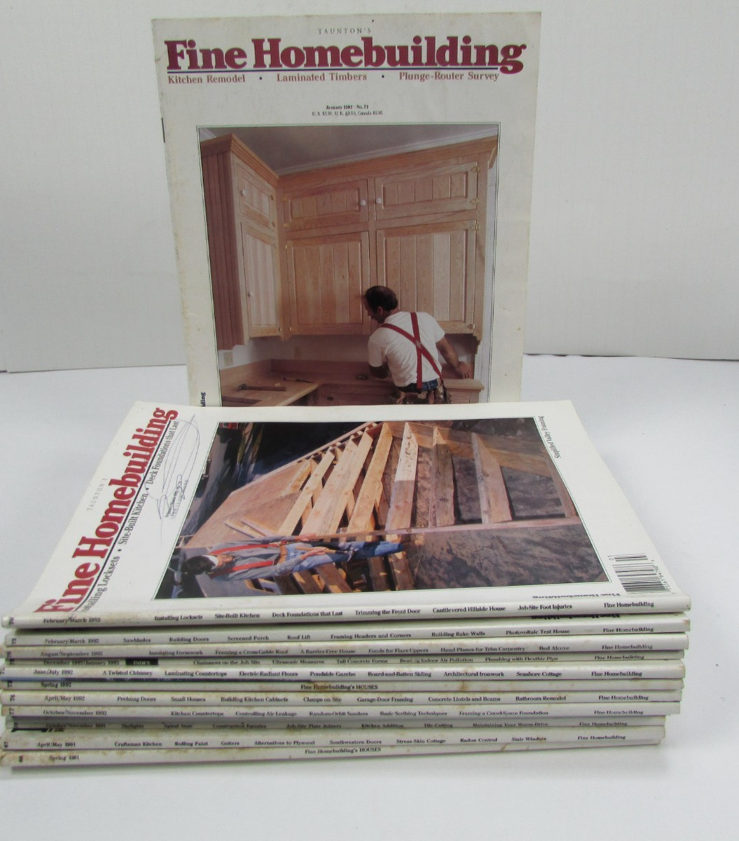 Vintage Fine Homebuilding Magazines Lot of 13 – Issues from 1991, 1992, 1993