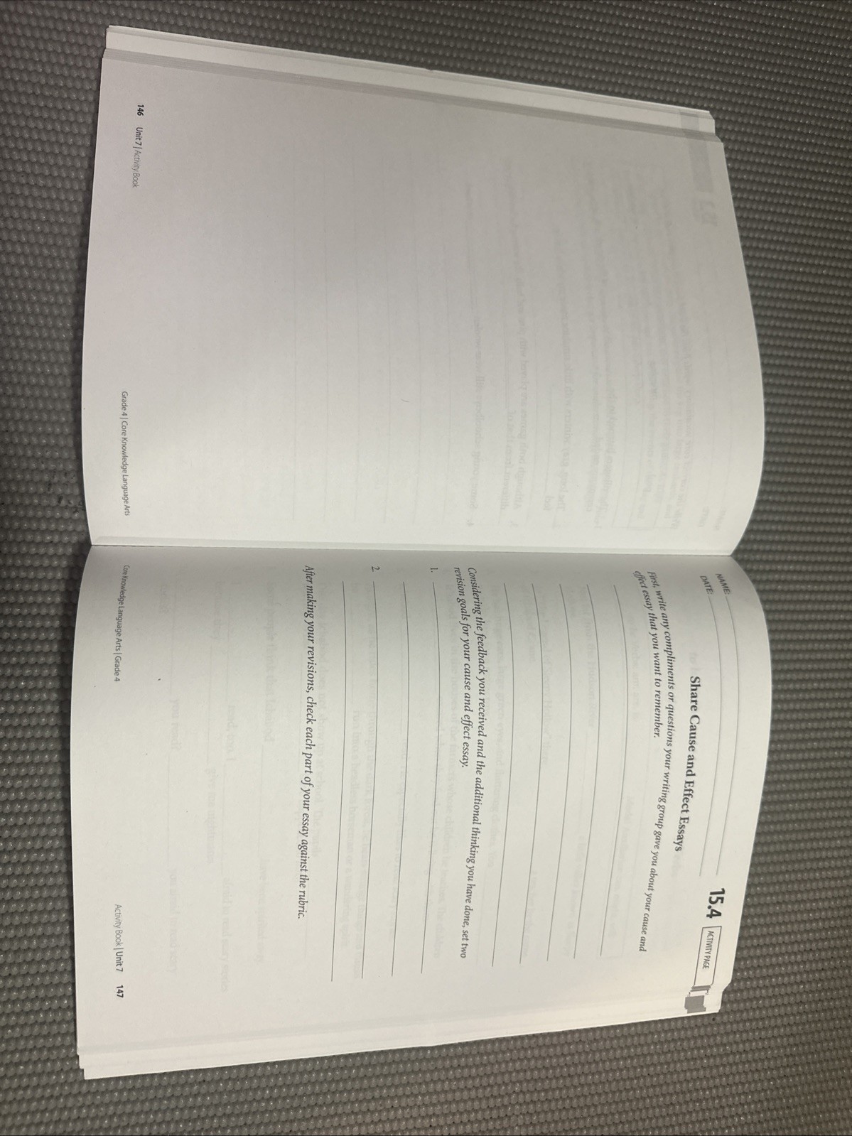 Core Knowledge Language Arts, Unit 7, American Revolution Activity Book