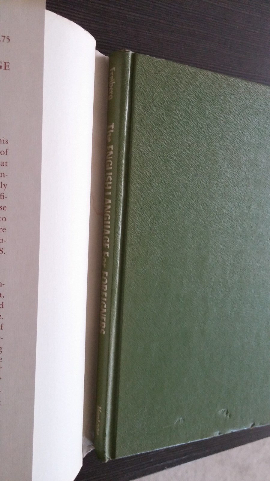 The English Language for Foreigners by Harry S Freiberg HCDJ 1st Edition SIGNED