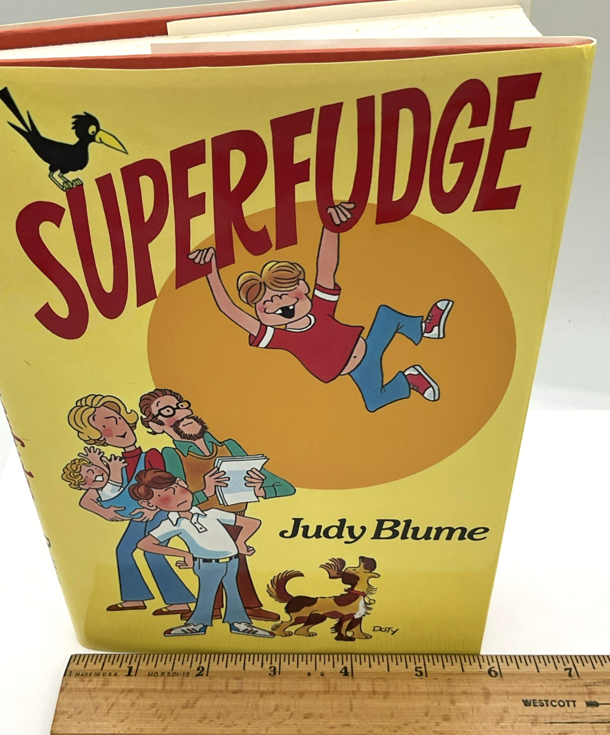 Vintage 1980 Judy Blume Super Fudge Hardcover Book Dust Jacket Doty HC DJ