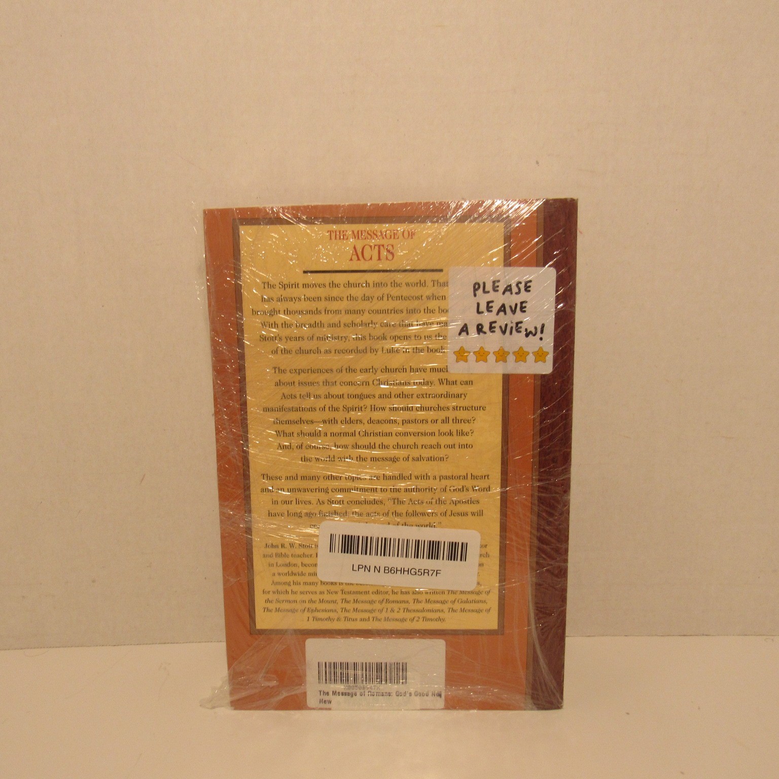 John R.W. Stott THE MESSAGE OF ACTS The Bible Speaks Today (Paperback – 1994)