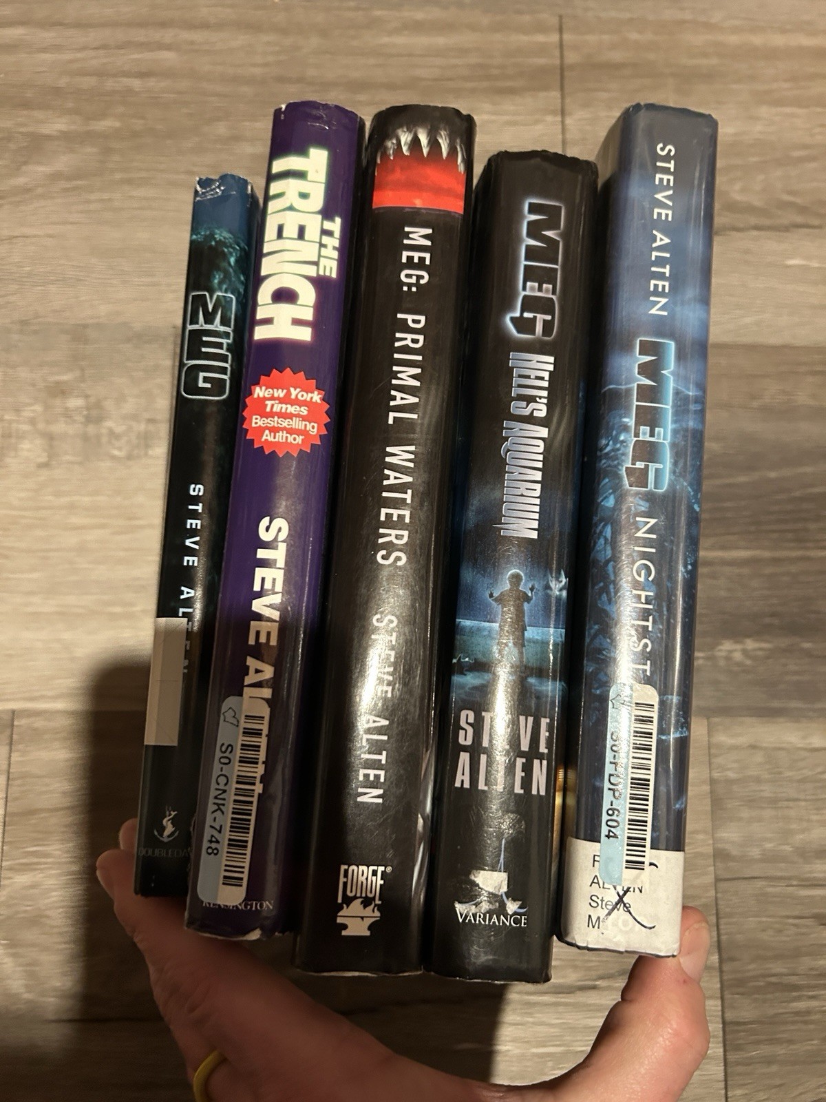 MEG Series Set Lot Steve Alten HARDCOVER NOVEL AUTHENTIC JAWS SHARK Megalodon