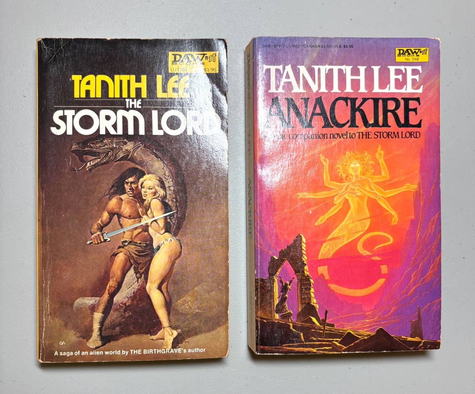 The Storm Lord / Anackire – Tanith Lee, DAW PB First Printing 1976 & 1983
