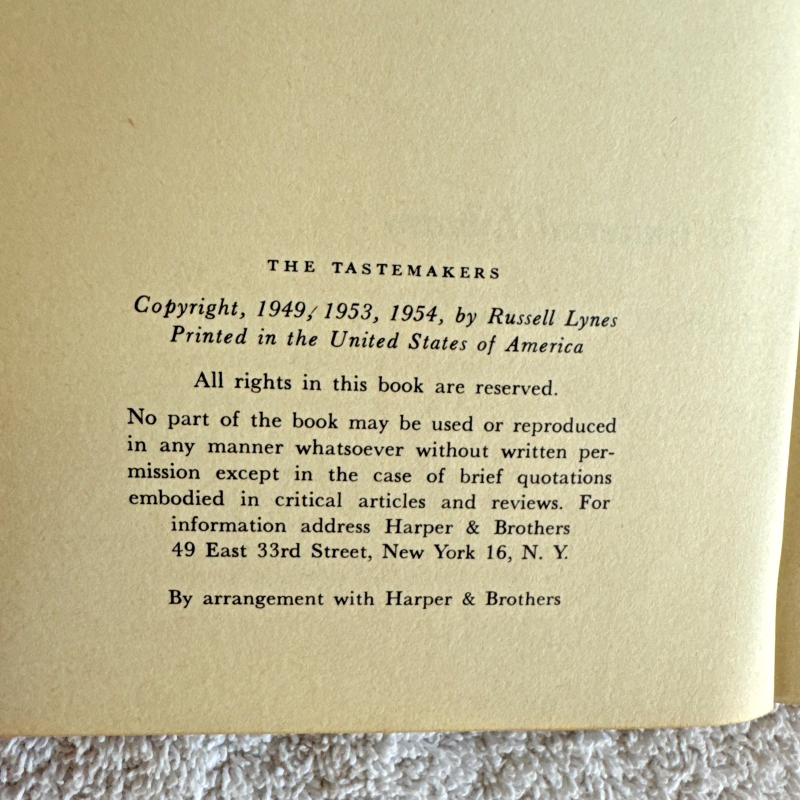 The Tastemakers By Russell Lynes 1954 Paperback Grosset’s Universal Library Vtg
