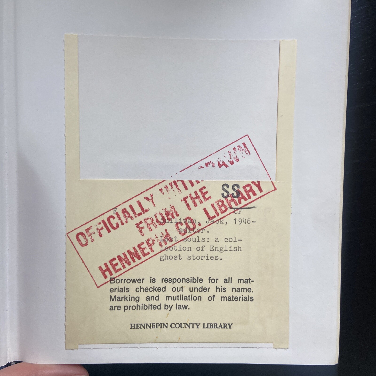 Lost Souls : A Collection of English Ghost Stories by Jack Sullivan (1983,…