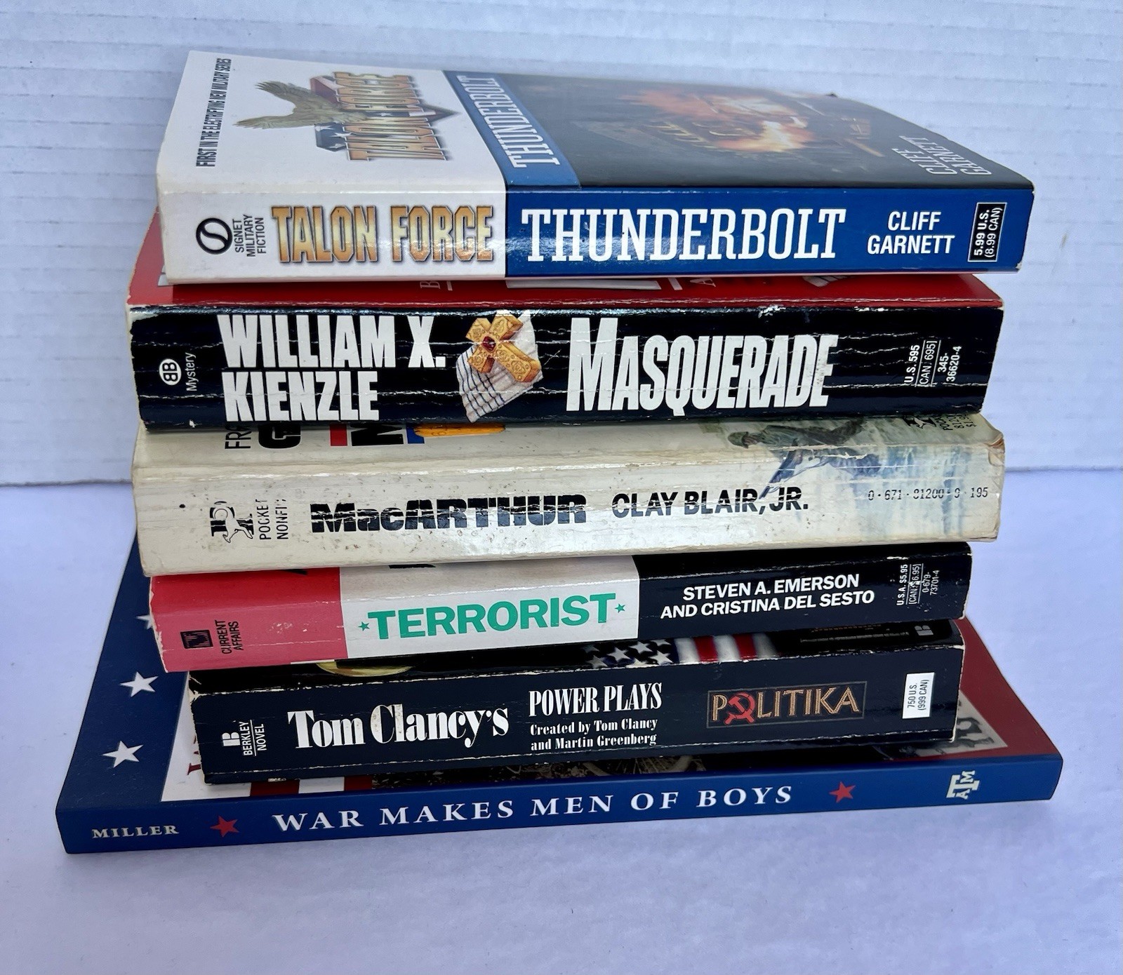 Lot Of 6 Military/War Paperback Books / Novels Fair-good Pre Owned 2lb 6.1oz