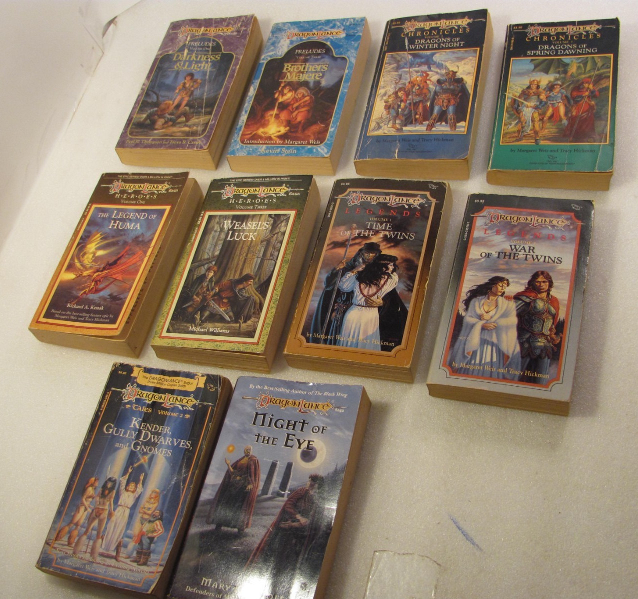 Dragonlance Paperback Book Lot of 10 Vtg Dungeons Dragons TSR Preludes Heroes