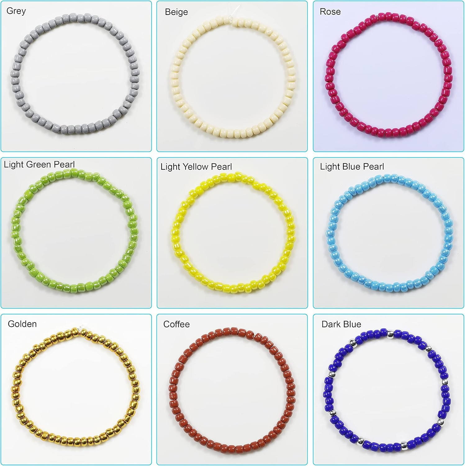 Crystal Pearl Color 4mm Seed Beads About 1200pcs/100Grams in Bag, 6/0 Glass Craf