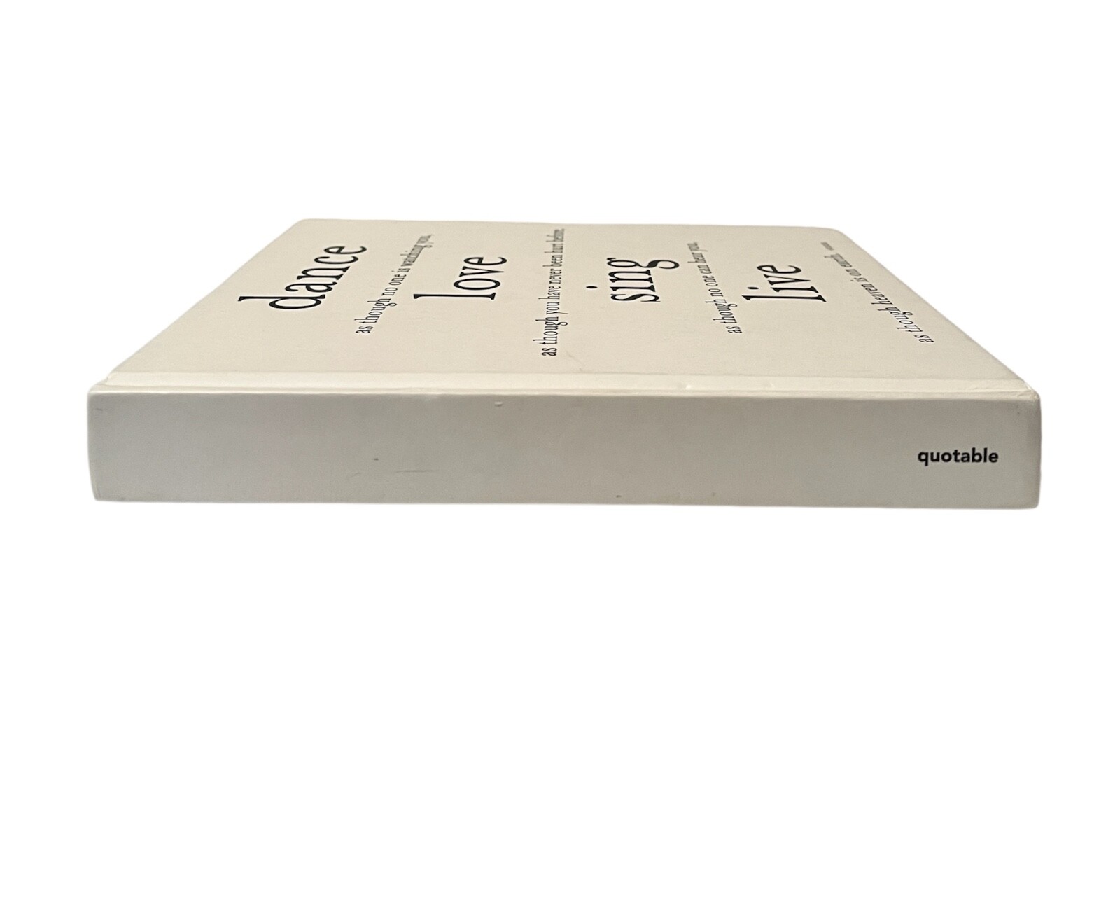 Quotable Dance Love Sing Journal Hardcover 200 Lined Pages White Acid Free