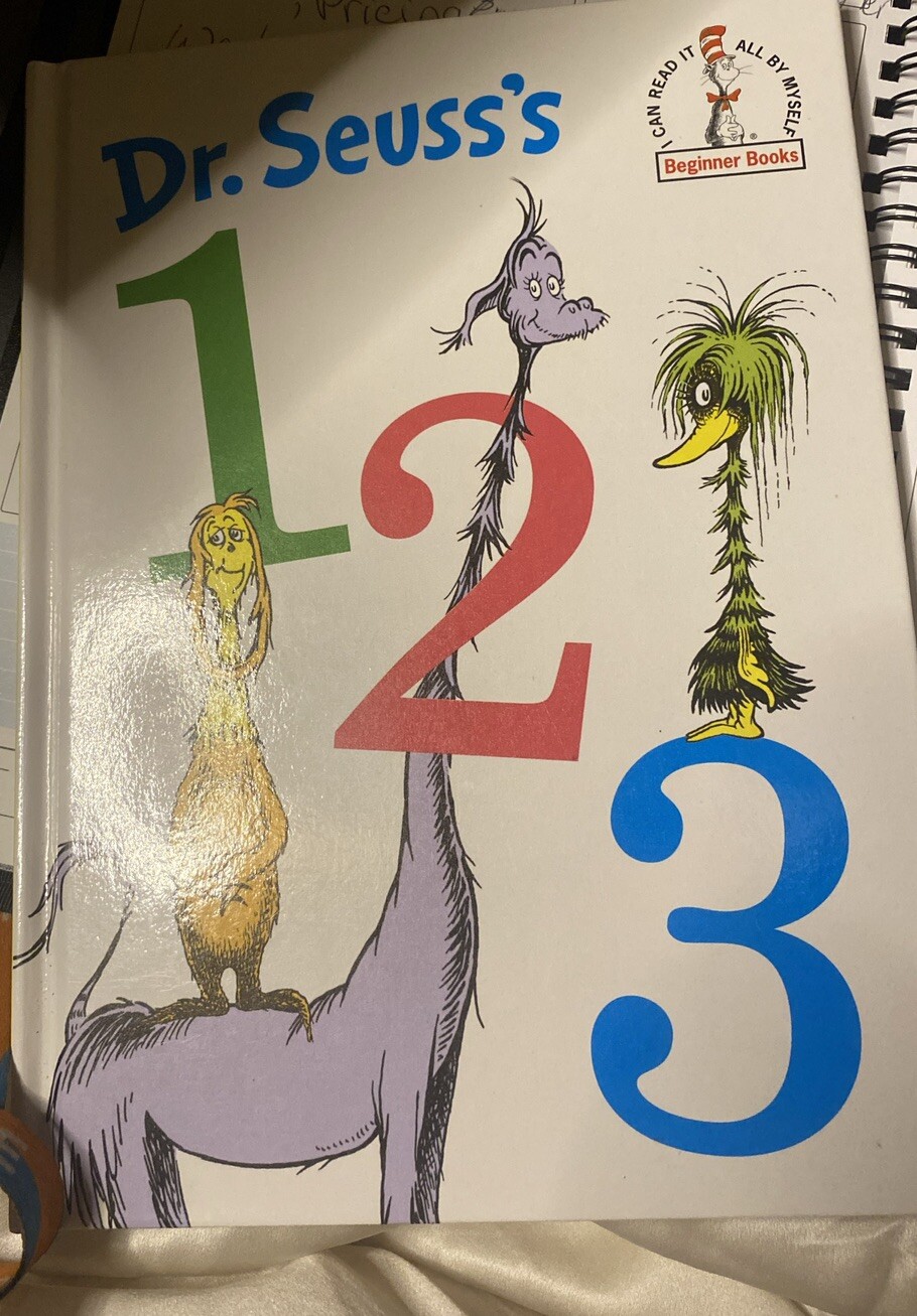 Seuss 123 numbers bright and early beginner hardcover Book Dr. Seuss 6.75″x9.25″