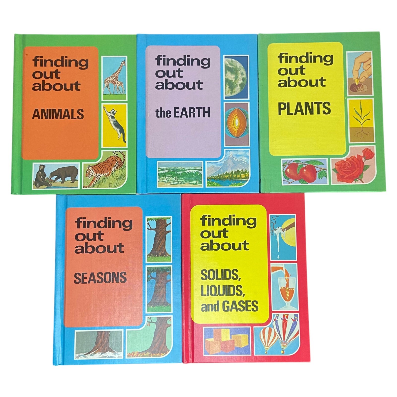(SET OF 5) VTG 1974 “Finding Out About” By Francis Alder Educational Hardcover