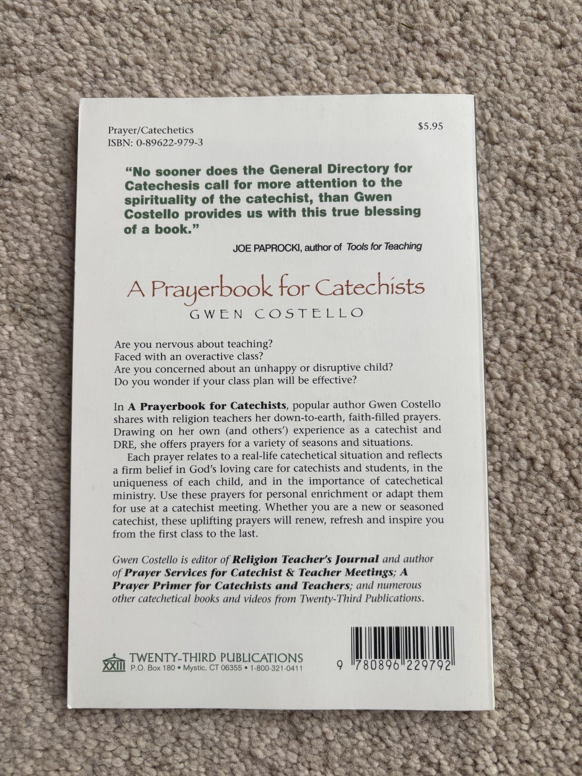 Prayerbook for Catechists by Gwen Costello (1999, Trade Paperback)