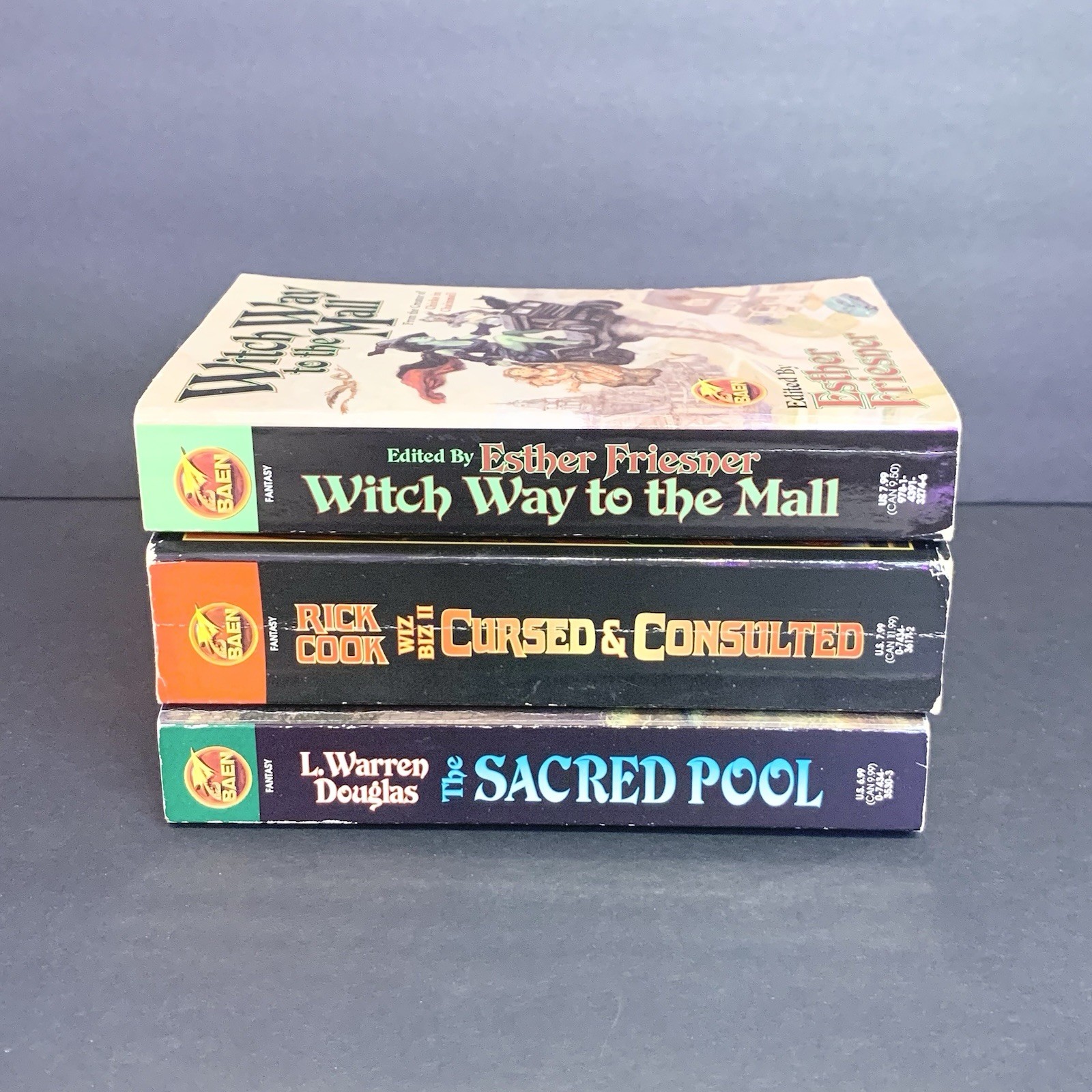 Baen Fantasy Books Varies Authors Witch Way to the Mall Paperback Lot of 3