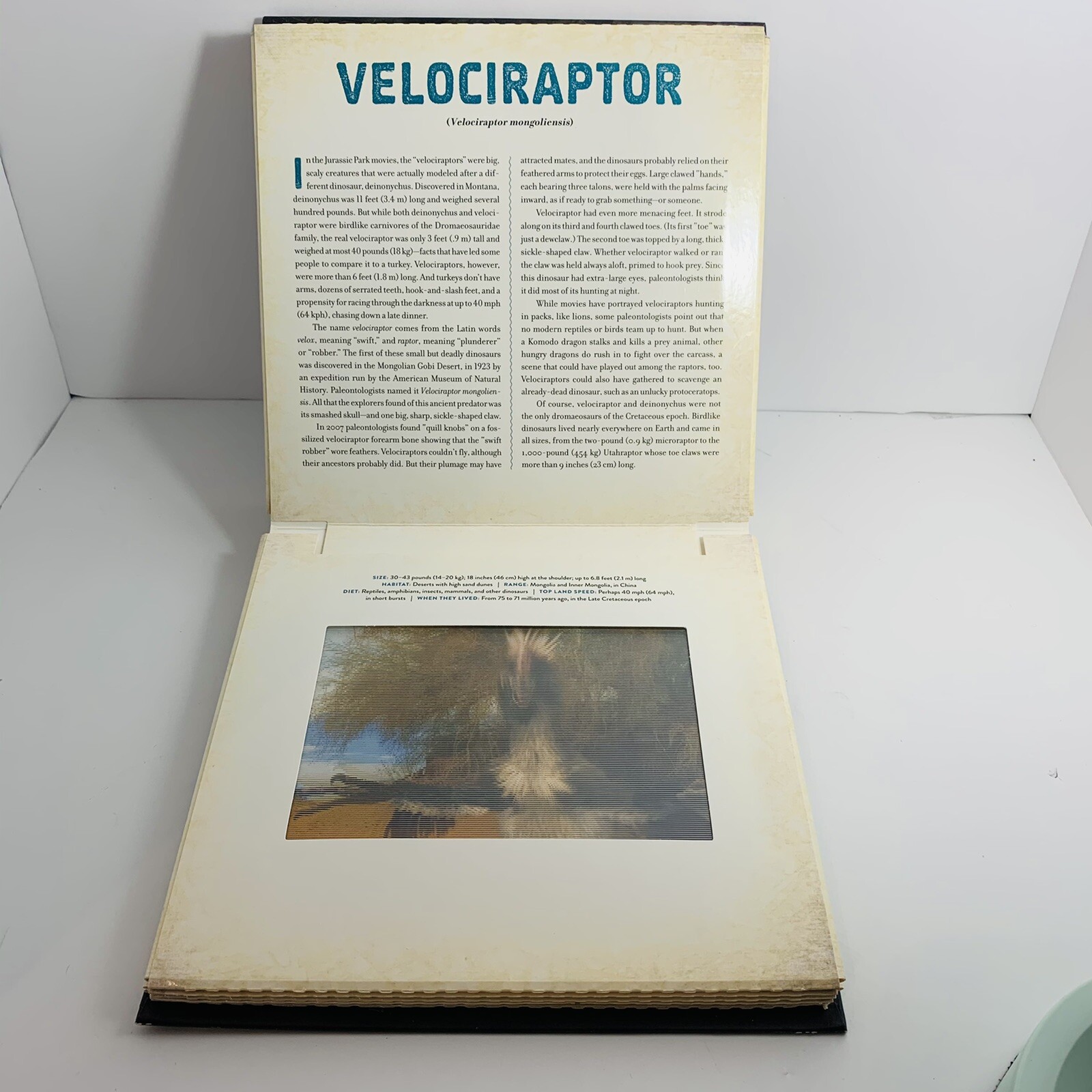 Dinosaur: A Photicular Book by Wollard.I mages Moves. Great For Kids Used Gift