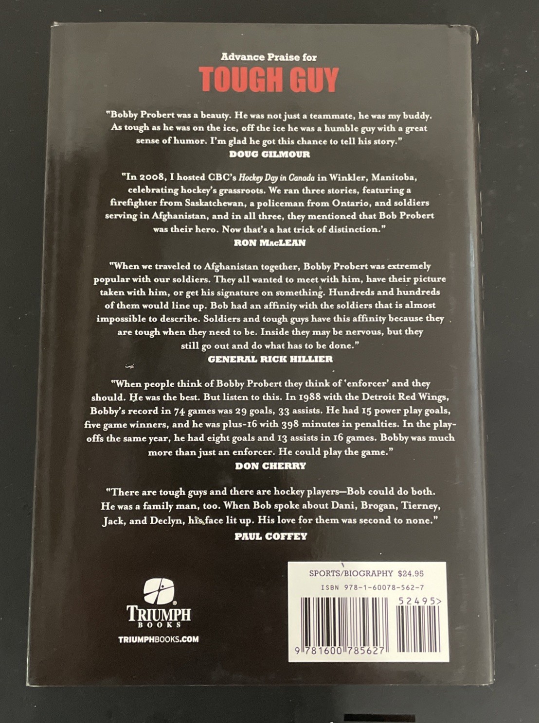 Tough Guy: My Life On the Edge by Bob Probert and Kirstie McLellan Day