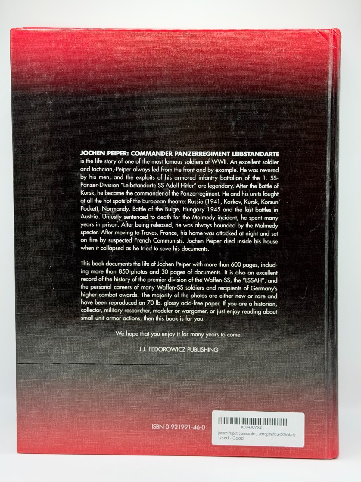 Jochen Peiper: Commander Panzerregiment Leibstandarte by Patrick Agte (1999)