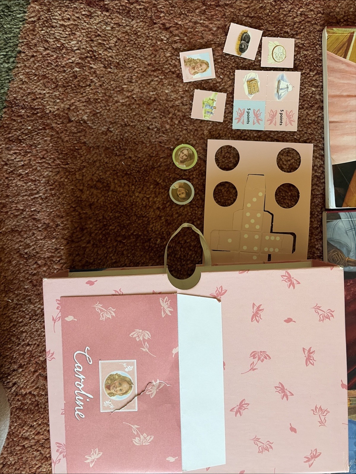 American Girl Caroline 1812 Box Set With Game Board By Kathleen Ernst