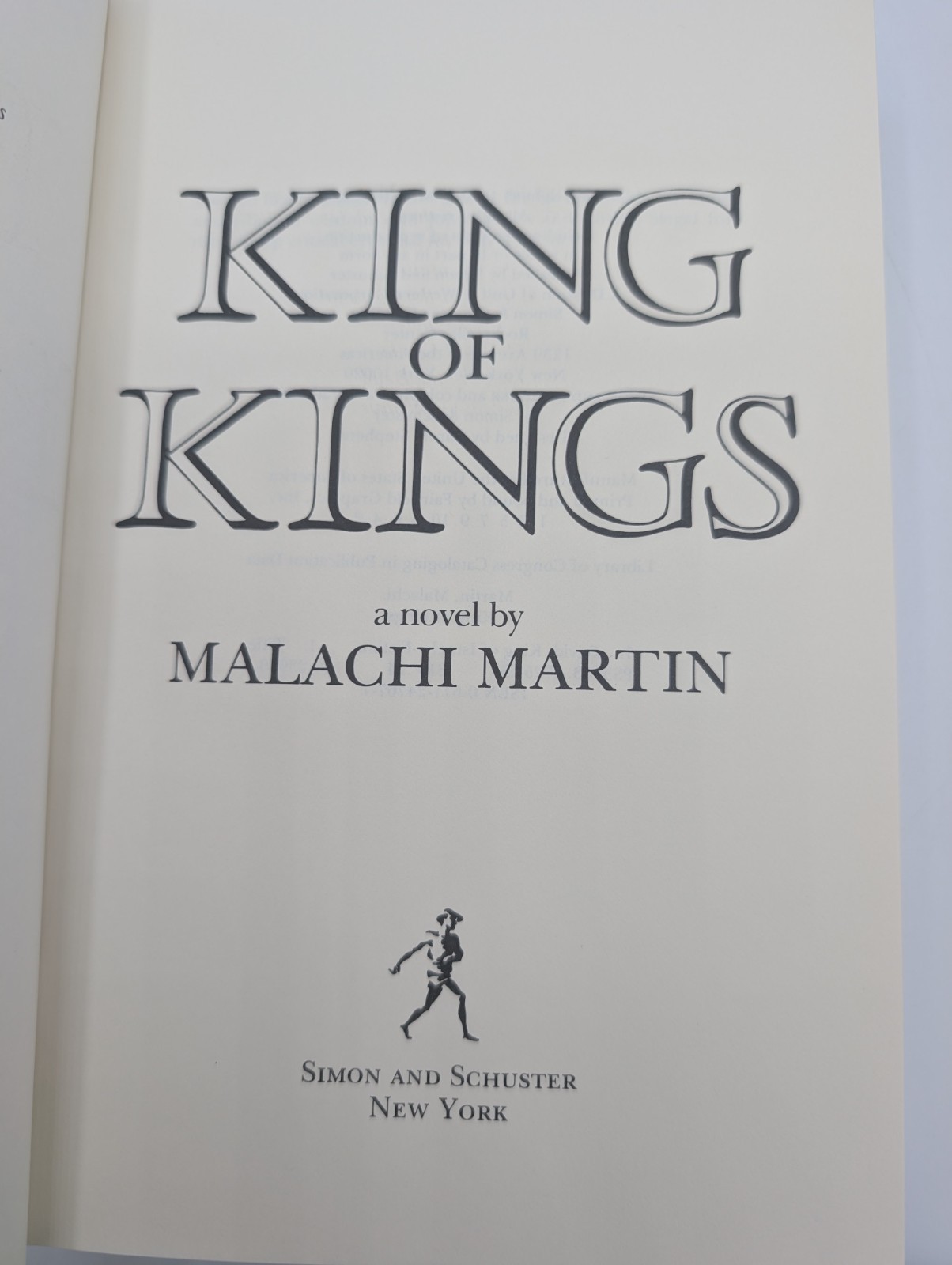 Malachi Martin King of Kings A novel of King David HC DJ 1st Ed