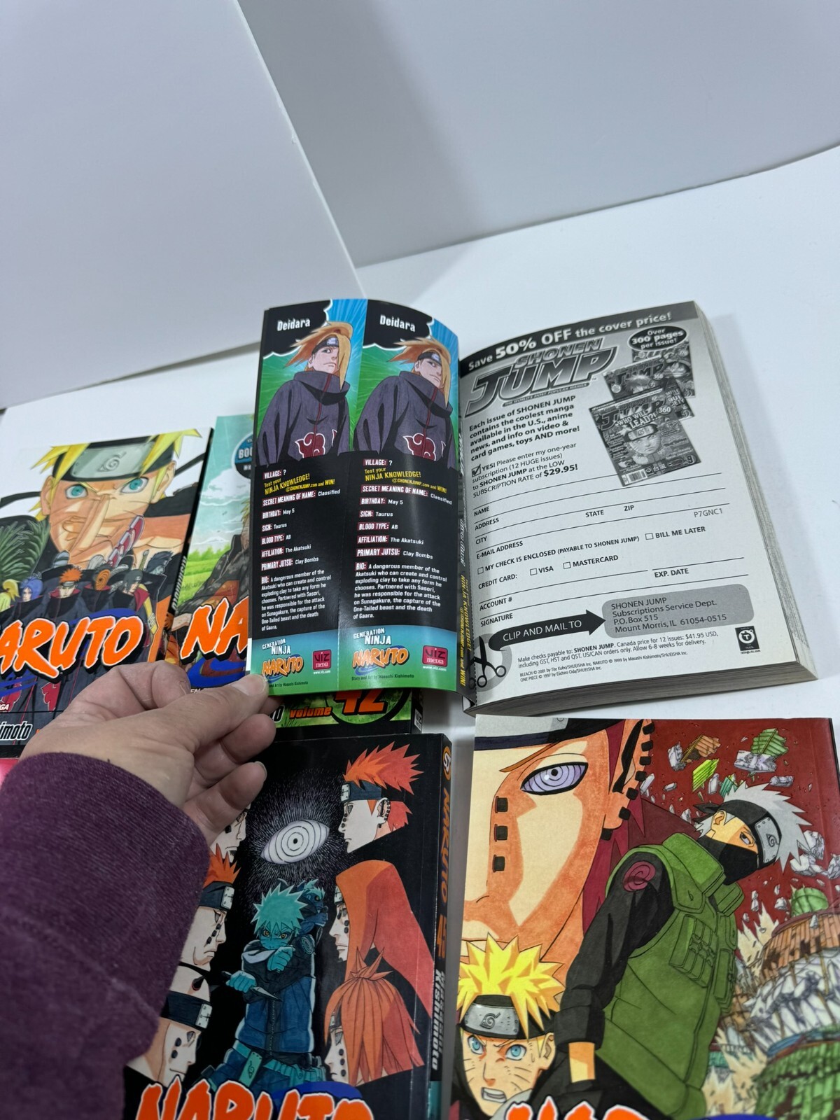 Naruto Manga Masashi Kishimoto English Lot 29-34 38-46 48 Viz Media Bookmarks