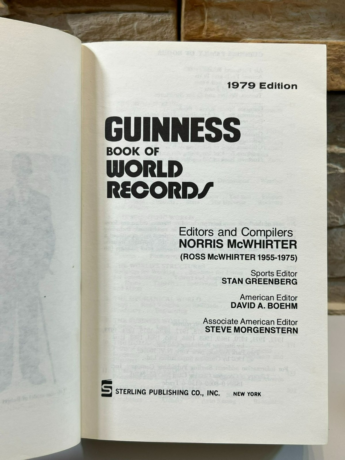 Guinness Book of World Records Norris McWhirter 1979 Edition Hardcover