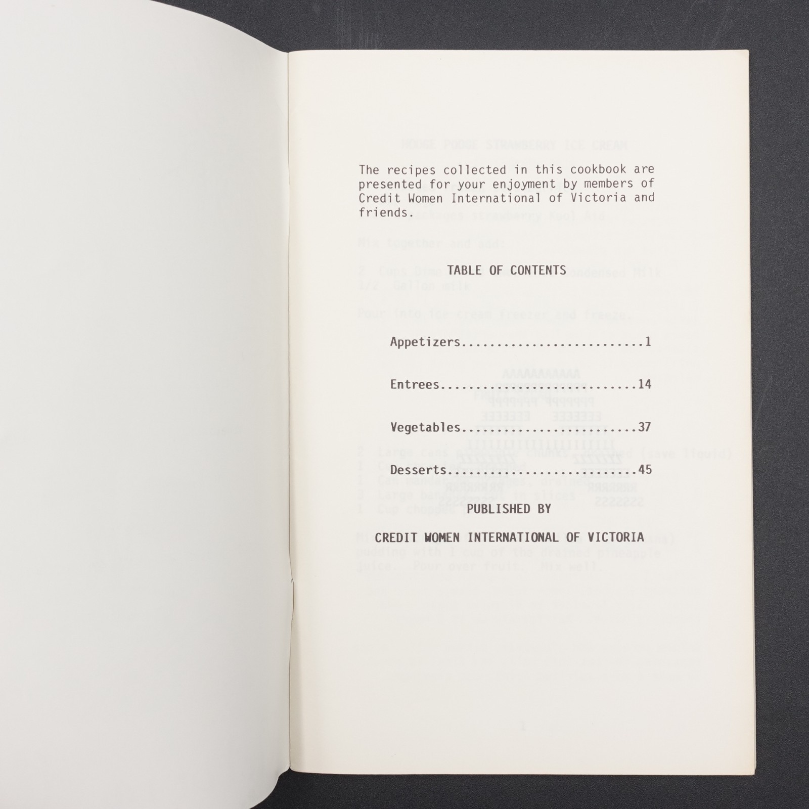 Victoria CWI Cookbook Credit Women International of Victoria TX 75 pages Undated
