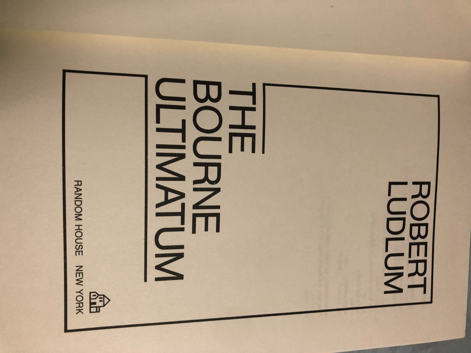 RARE! Bourne Ultimatum by Robert Ludlum (1990, Hardcover) 1st Edition FINE w/DJ