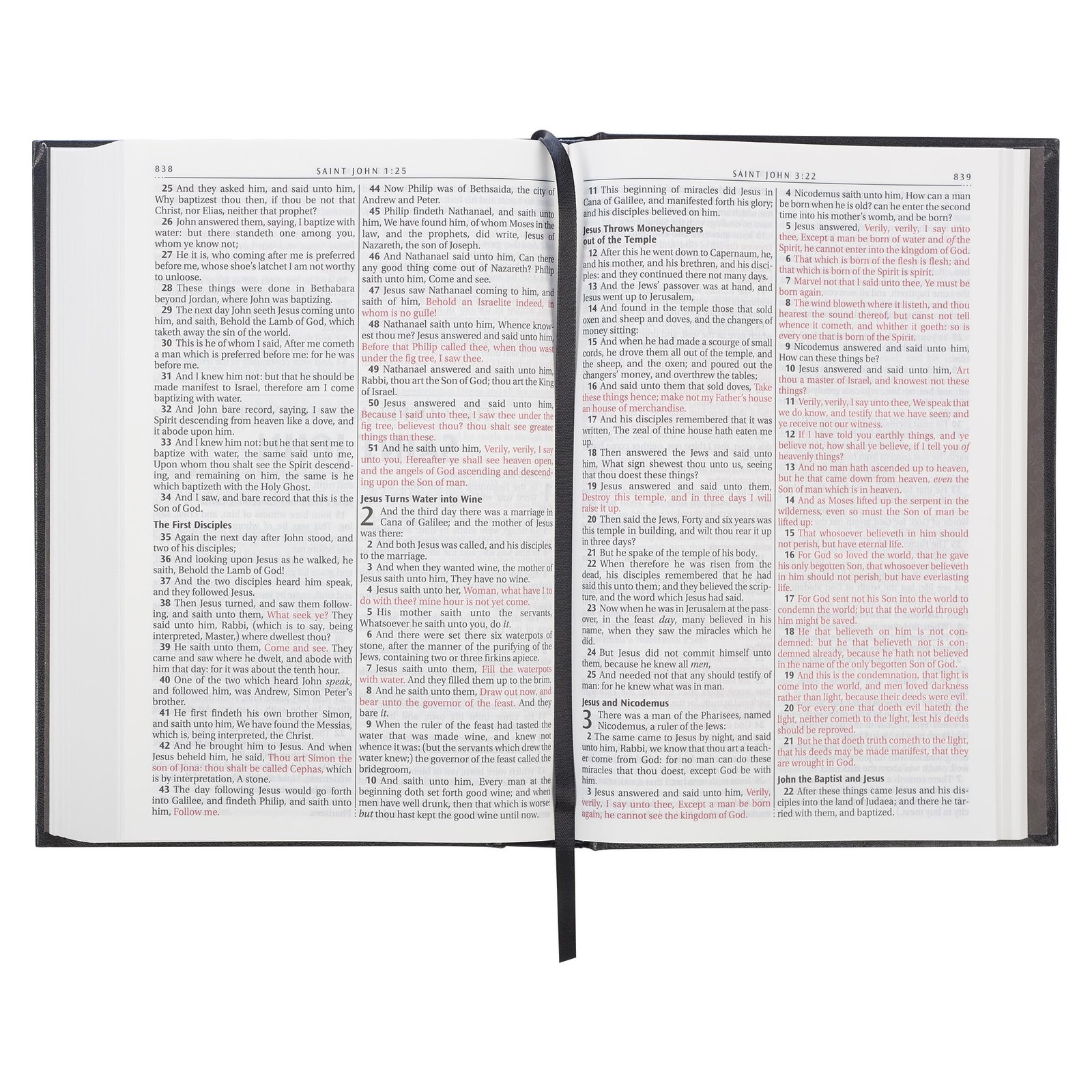 KJV Holy Bible, Pew and Worship Bible Large Print Red Letter Edition Hardcove…