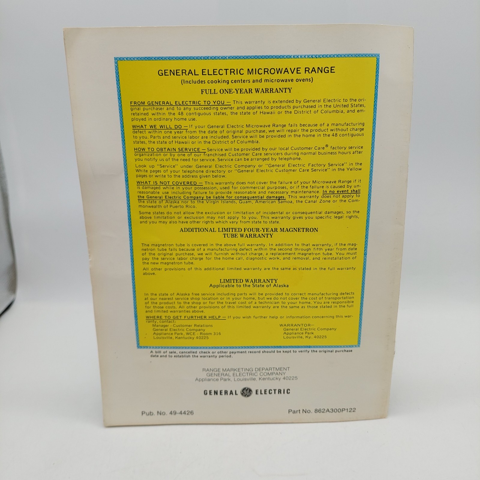 GE General Electric How To Use Your Spacemaker Microwave Oven JVM55 1979 Manual