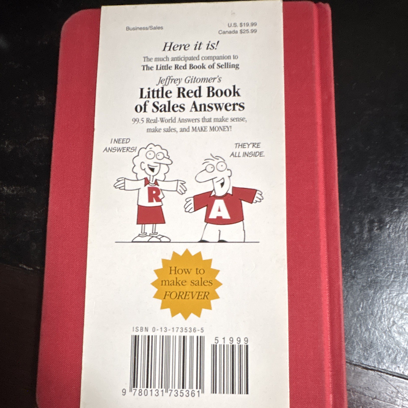 Jeffrey H. Gitomer Little Red Book of Sales Answers HC 2006 FT Press