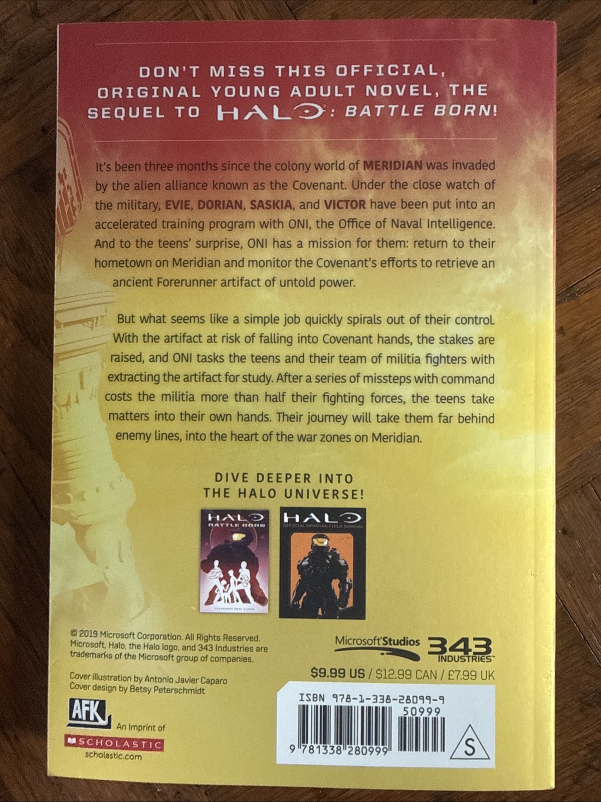 Halo Battle Born Meridian Divide, Soft Cover Book, Microsoft Halo Video Game